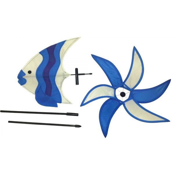 Catavento Peixe Azul Praia Piscina Decoracao Jardim Crianca 4