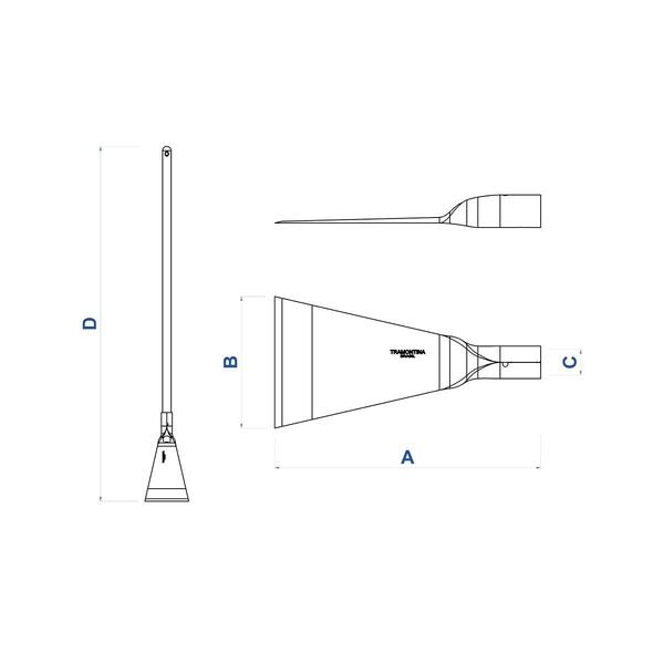 Cavadeira Reta Metálica Tramontina Cabo De Madeira 120 Cm