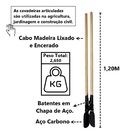 Cavadeira Standard Articulada Cabo Em Madeira Encerado 120cm