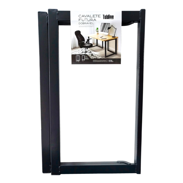 Cavalete Dobrável Aço 80kg Preto Tubline