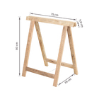 Cavalete Madeira Eucalipto até 150kg 75x80cm Madvei