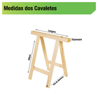 Cavalete Madeira Pinus até 150kg Madvei