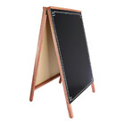 Cavalete Negro Decorado Para Propaganda Comercio Dupla Face