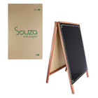 Cavalete Negro Decorado Para Propaganda Comercio Dupla Face