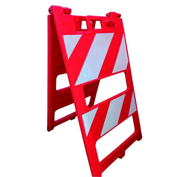 Cavalete Plástico De Sinalização Trânsito Com Parede Dupla