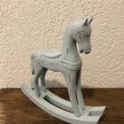 Cavalo Balanço Madeira Azul