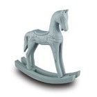 Cavalo Balanço Madeira Azul