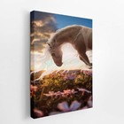 Cavalo Com Crina Branca Desenho Arte Quadro Canvas 60x40cm