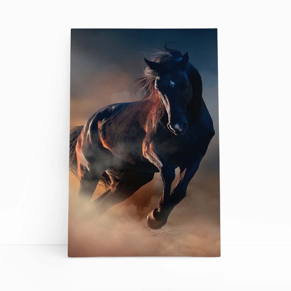 Cavalo Correndo Animais Fotografia Quadro Canvas 120x80cm