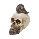 Caveira Decorativa Hipster Moustache Da Urban, Resina, 42620