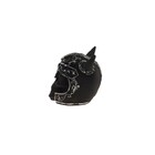 Caveira Resina Personalizada  Decorativo Resina Chifre Prata