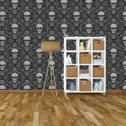 Caveiras Cinza - Papel De Parede - 300