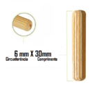 Cavilha De Madeira P/ Móveis, Marcenaria 6x30 - 100 Unidades