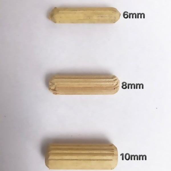 Cavilhas 100 Unidades De Eucalipto Tamanhos 6,8,10 Mm