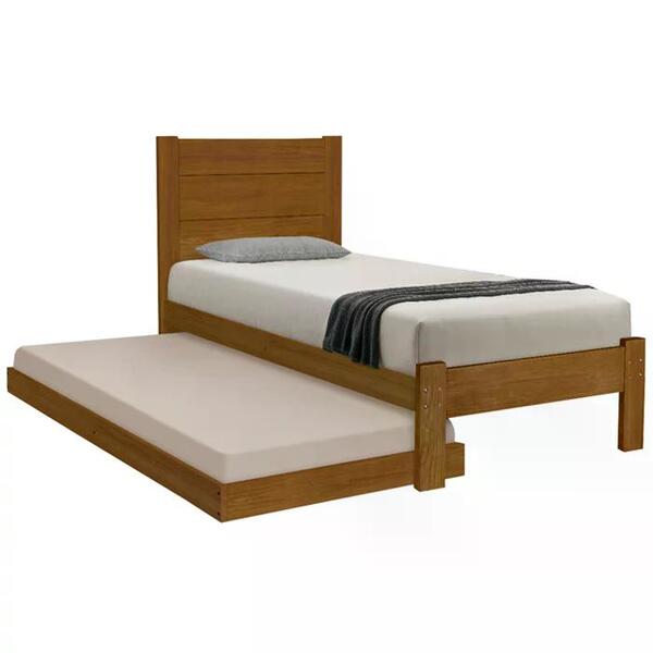 Ccama Solteiro Com Auxiliar Madeira Maciça Lara At Moveis