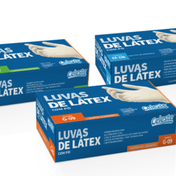 Celeste Luva Latex Branca G Cx C/50un (25 Pares)