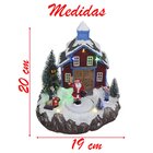 Cenário Natalino Musical Iluminado Papai Noel Com Presente 20