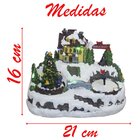 Cenário Natalino Musical Led Patinação Movimento Bivolt 21cm