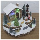 Cenário Vila Natalina Musical Iluminado Papai Noel 20cm