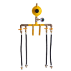 Central De Gás Glp Baixa Pressão Para 4-p45 + Manômetro