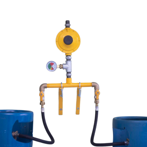 Central Glp Aliança 12kg Para 2 P-45 Baixa Pressão Montada E