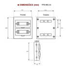 Centro De Distribuição De Plástico Modelo Sobrepor Pps Pps-ms