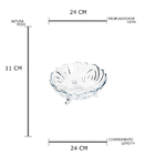 Centro De Mesa / Fruteira De Cristal De Chumbo Transparente