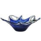 Centro De Mesa / Fruteira De Murano - Azul Safira 40cm