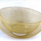 Centro De Mesa Aramado Em Metal Dourado Design Exclusivo