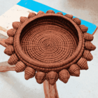 Centro De Mesa Buriti Fibra De Piaçava  Etnia Baré 40cm