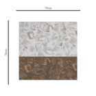 Centro De Mesa Café 70cm X 70cm Único