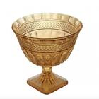 Centro De Mesa Com Pé De Cristal Ambar 26x25 Cm - Lyor