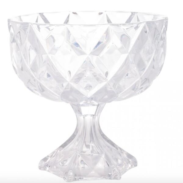 Centro De Mesa Com Pé De Cristal Deli Diamond - Lyor