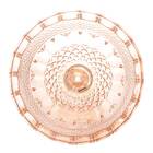 Centro De Mesa Com Pé Em Cristal Lyor Brandon 26cm Âmbar