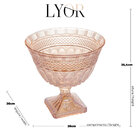 Centro De Mesa Com Pé Em Cristal Lyor Brandon 26cm Âmbar