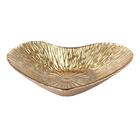 Centro De Mesa Coração Em Vidro Cor Ouro 27789