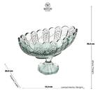 Centro De Mesa Cristal C/pé Princess Verde 29x20cm