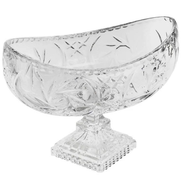 Centro De Mesa Cristal Com Base Sunflower Wolff 2589