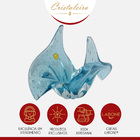 Centro De Mesa Cristal Murano 25 Cm Utah Artesanal Azul Aquam
