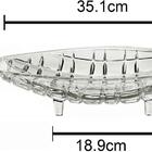 Centro De Mesa De Cristal Deli 35x19x6,5cm - Lyor