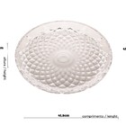 Centro De Mesa De Cristal Diamante  40 X 4 5cm