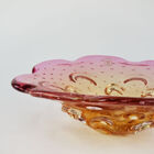 Centro De Mesa De Murano Cristais São Marcos - Rosa E Âmbar