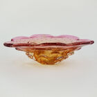 Centro De Mesa De Murano Cristais São Marcos - Rosa E Âmbar