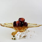 Centro De Mesa De Murano São Marcos - Cristal Âmbar Com Pé 60