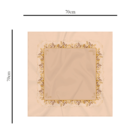 Centro De Mesa De Natal Feliz Natal Dourado 70cm X 70cm Único