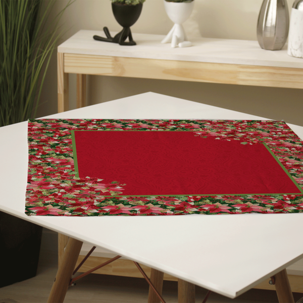 Centro De Mesa De Natal Floral 70cm X 70cm Único