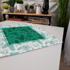 Centro De Mesa De Natal Folhas Natalinas 70cm X 70cm Único