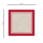 Centro De Mesa De Natal Geométrico Com Bordas Vermelhas 70cm