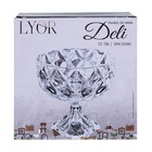 Centro De Mesa Decorativo Com Pe De Cristal Dely 18cm Lyor 75