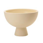 Centro De Mesa Decorativo Em Cerâmica Para Flores Bege 17 Cm